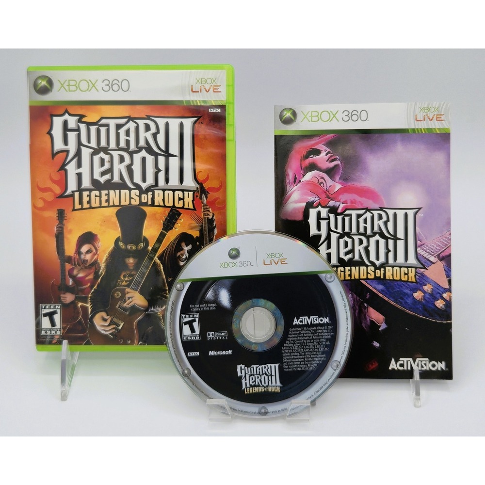 Guitar Hero III Legends of Rock - Xbox 360 - CIB w/ Manual - Not For Resale